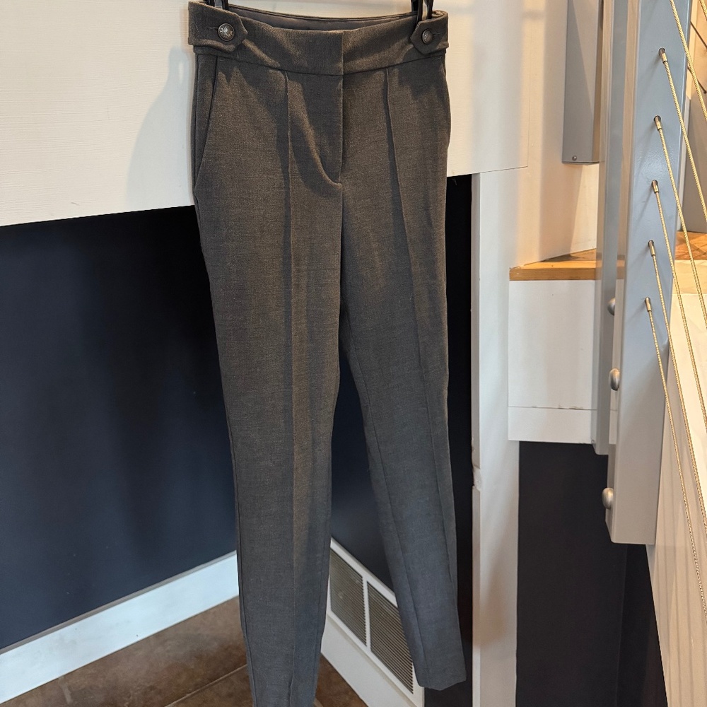 Express Skinny High Rise Charcoal Gray Dress Pant